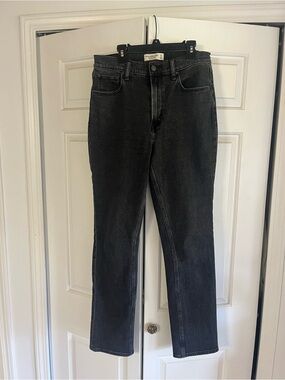 Abercrombie & Fitch Women's Black Straight-Leg Jeans